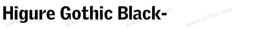 Higure Gothic Black字体转换